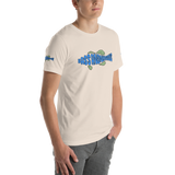 BA Teal/Kiwi short sleeve Swimlogo with sleeves and back print.