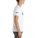 BA Teal/Kiwi short sleeve Swimlogo with sleeves and back print.