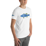 BA Teal/Kiwi short sleeve Swimlogo with sleeves and back print.