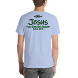 Bass Anonymous Jesus "The first fish finder" Black w green logo