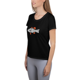 Women's BA Grunge White/Red SwimLogo MaxDri Athletic T-shirt