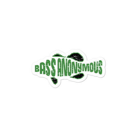 BassAnonymous  SwimLogo Sticker Green/Black Fins Grunge Sticker