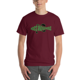 BassAnonymous Short Sleeve T-Shirt Green/Black Fins Grunge Style