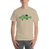 BassAnonymous Short Sleeve T-Shirt Green/Black Fins Grunge Style