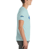 BA Teal/Kiwi short sleeve Swimlogo with sleeves and back print.